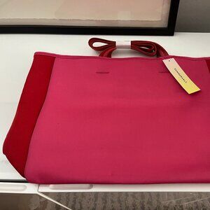 Summersalt Neoprene pink and red tote bag, NWT
